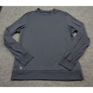 Vuori Ponto Performance Crewneck Mens L Blue DreamKnit Long Sleeve Shirt V224